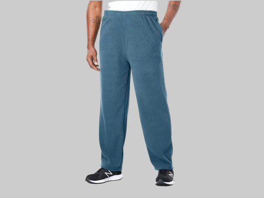 Slate Blue Fleece Big Size Trousers For Men PSM-4143