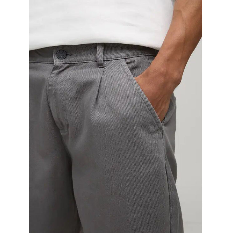 Men’s slate grey wide-leg pants with relaxed fit and clean design
