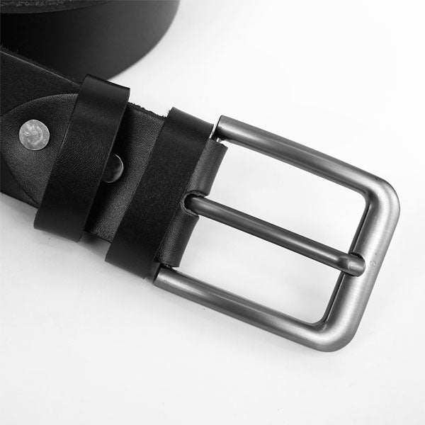 Sleek Black Plus-Size Leather Belt PSM-9250