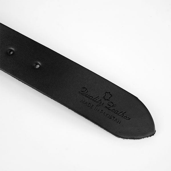 Sleek Black Plus-Size Leather Belt PSM-9250