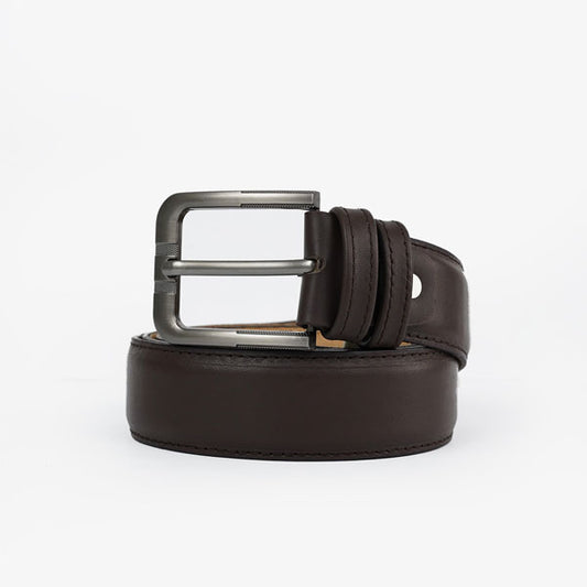 Sleek Brown Plus-Size Leather Belt PSM-9251