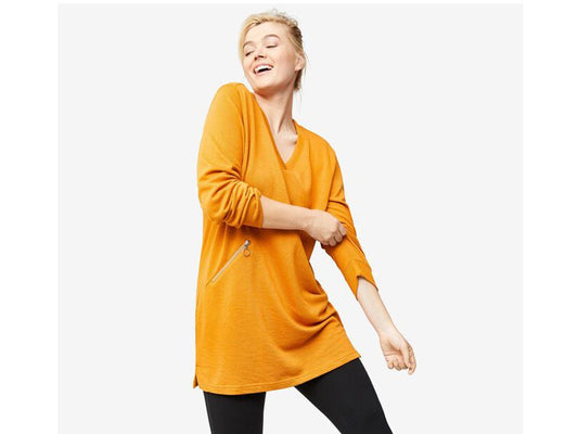 Soft Caramel Zip-Pocket Sweatshirt PSW-7570