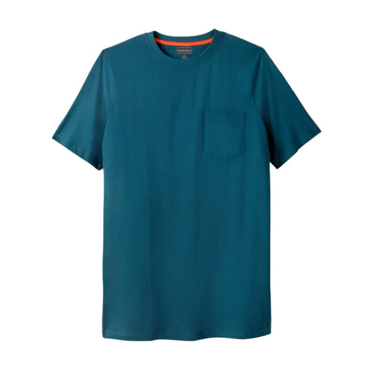 Teal Big & Tall Cotton Pocket Crewneck T-Shirt with relaxed fit