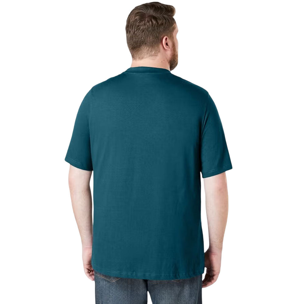 Teal Big & Tall Cotton Pocket Crewneck T-Shirt with relaxed fit
