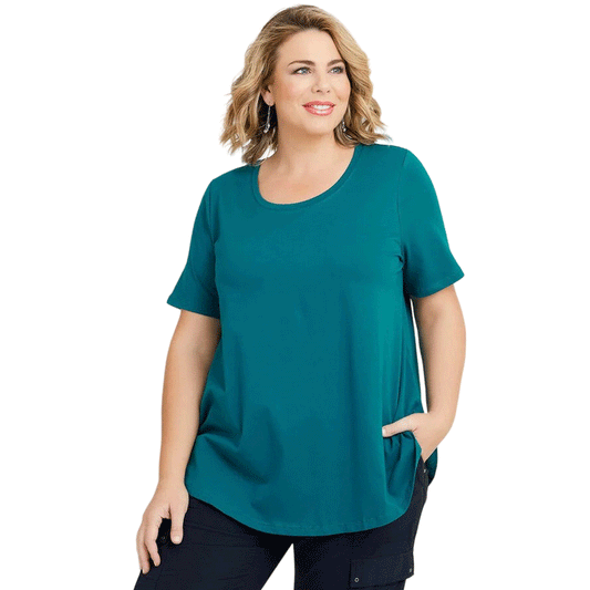 Teal Short Sleeve Swing Tee PSW-9297