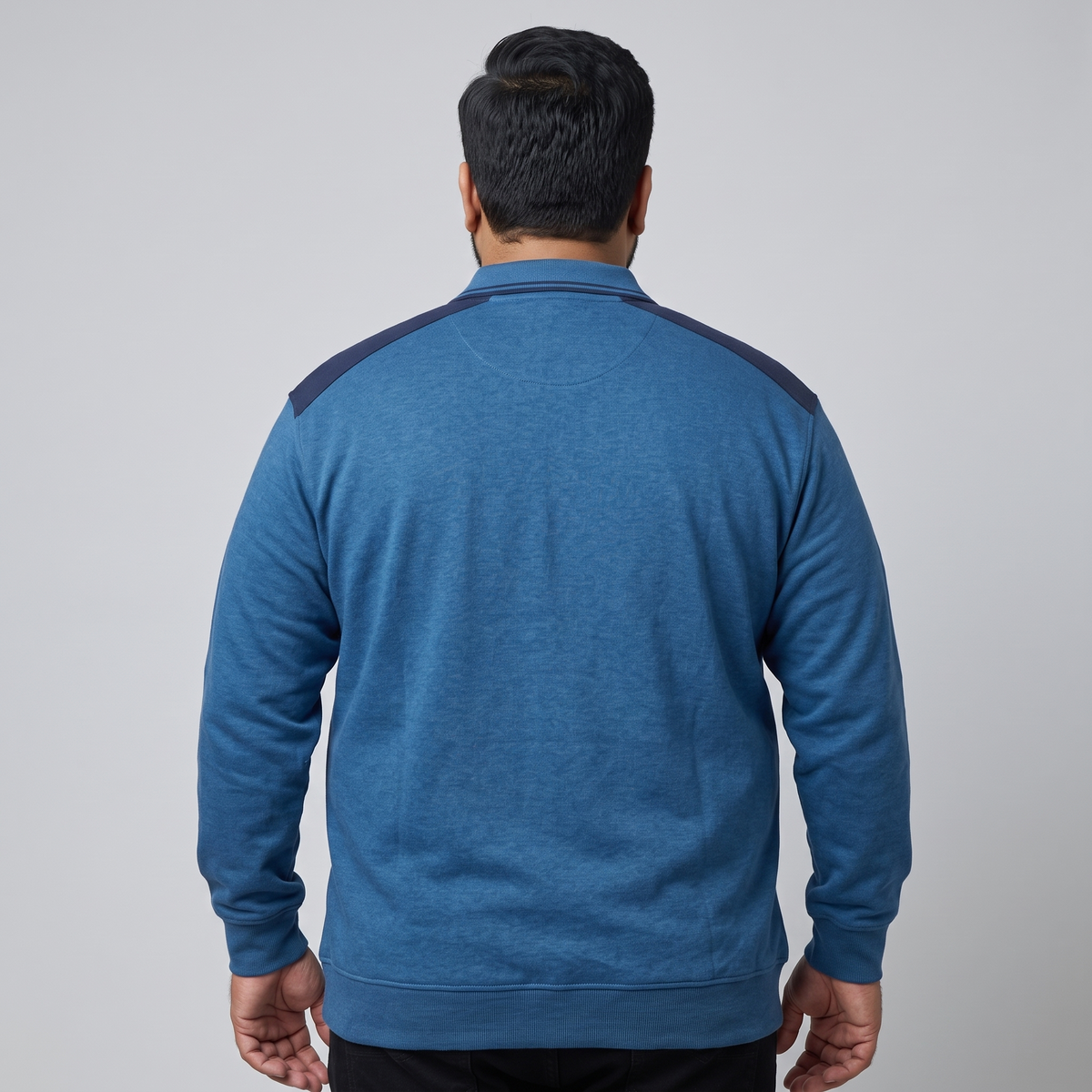 Teal Big Size Collar Sweatshirt PSM-4268