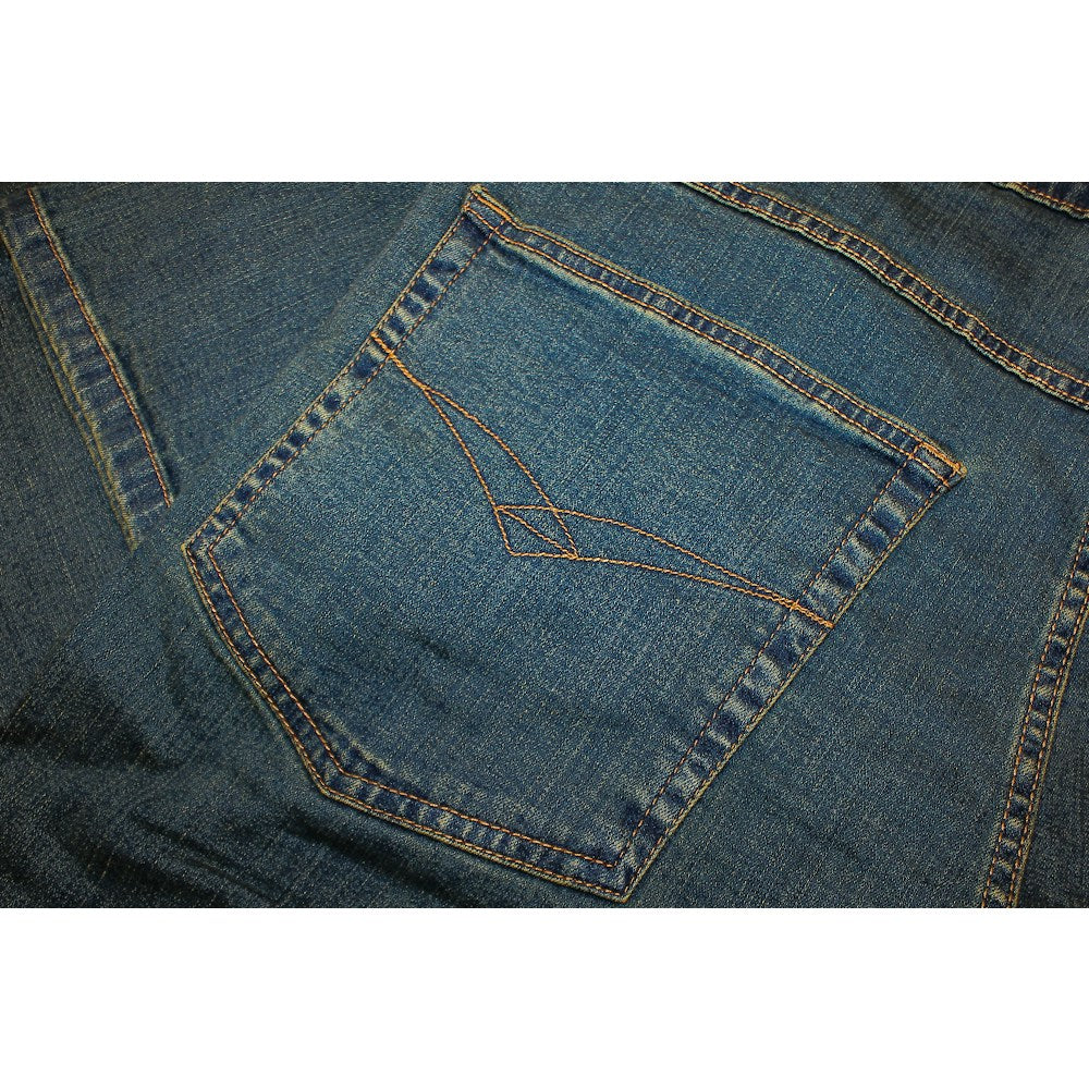 Tint Wash Stretch Denim Jeans with belt loops and YKK zip fly