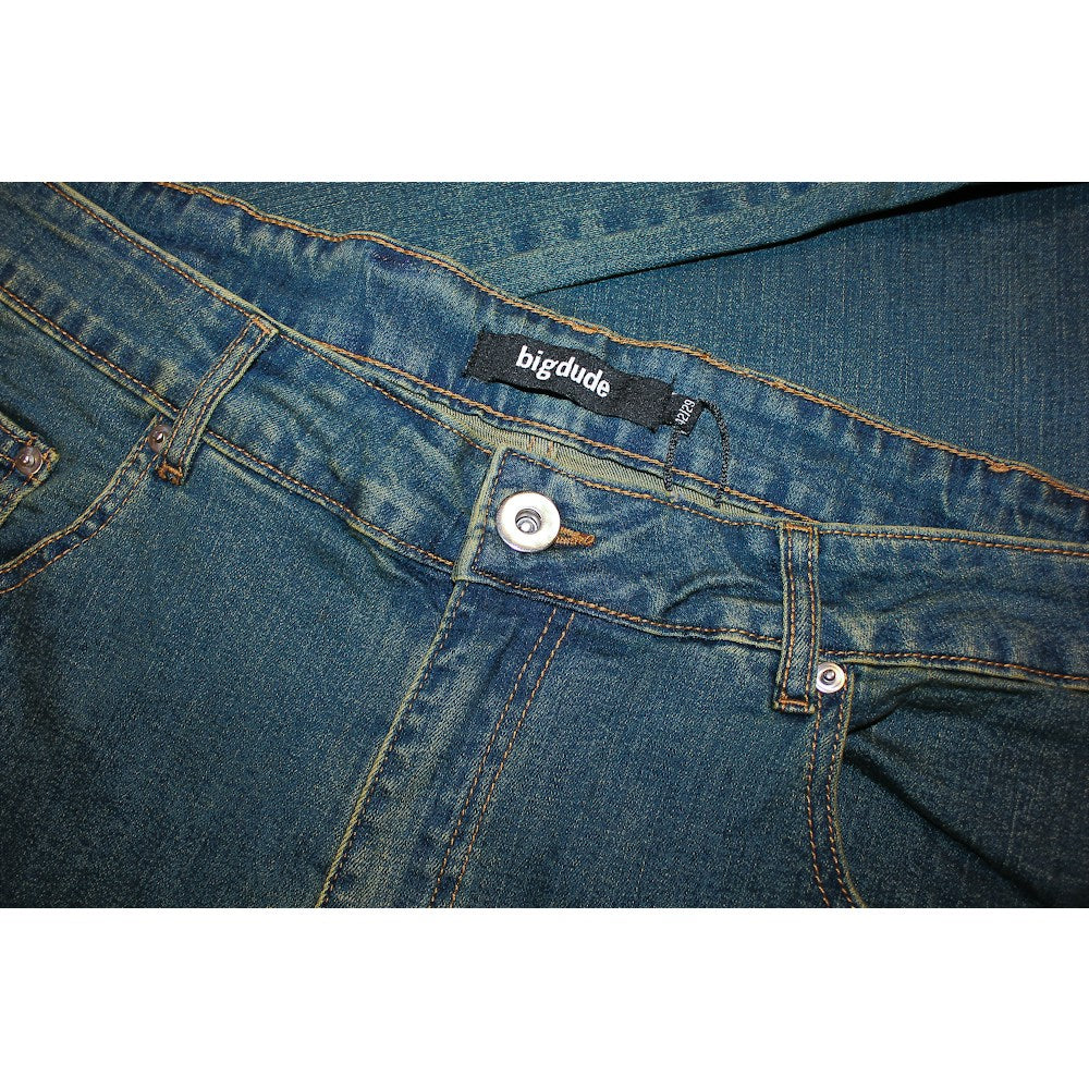 Tint Wash Stretch Denim Jeans with belt loops and YKK zip fly