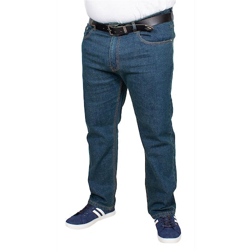 Tint Wash Stretch Denim Jeans with belt loops and YKK zip fly