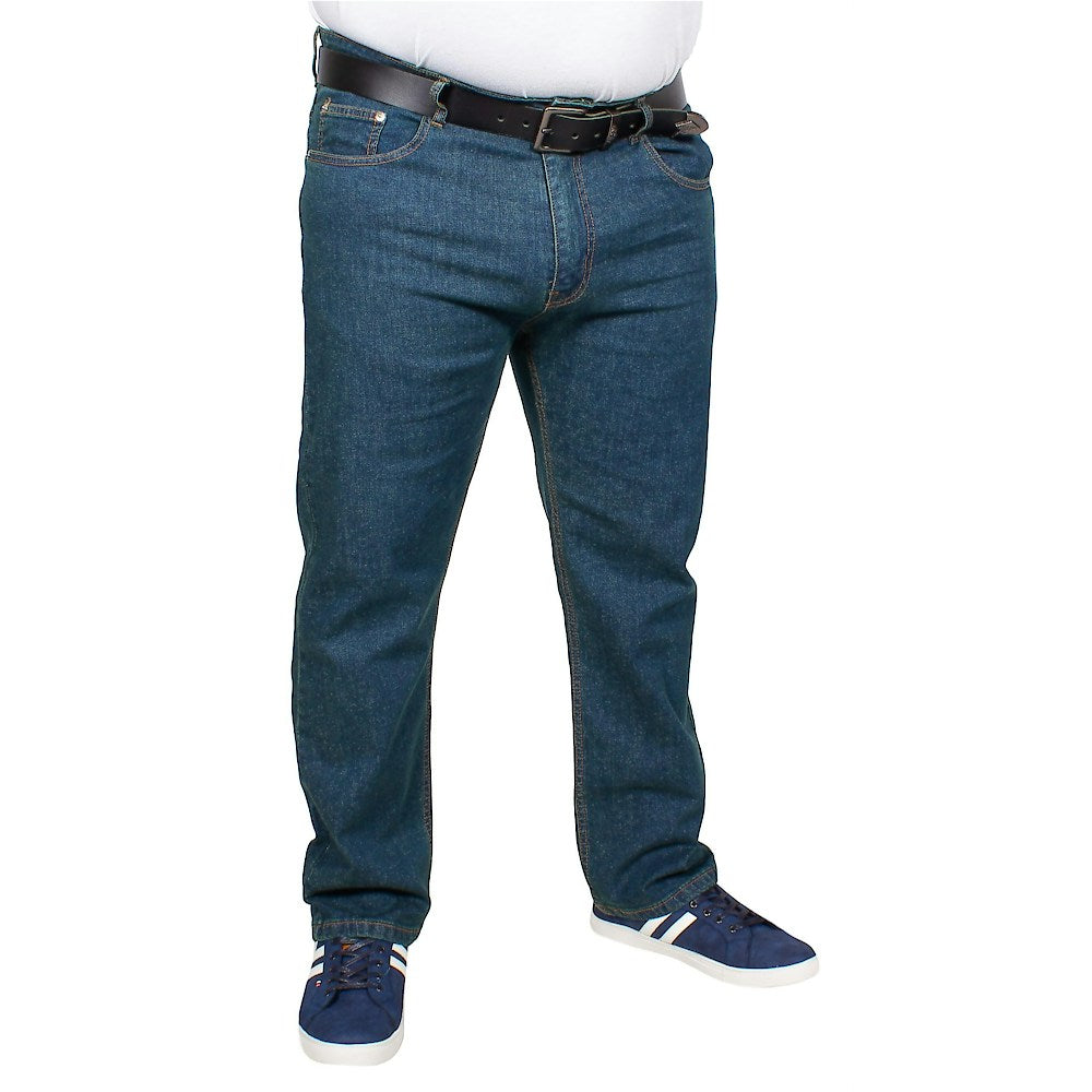 Tint Wash Stretch Denim Jeans with belt loops and YKK zip fly