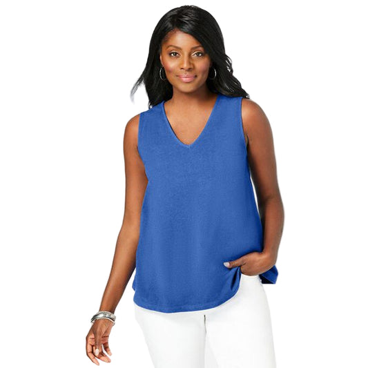 True Blue V Neck Tank PSW-6587
