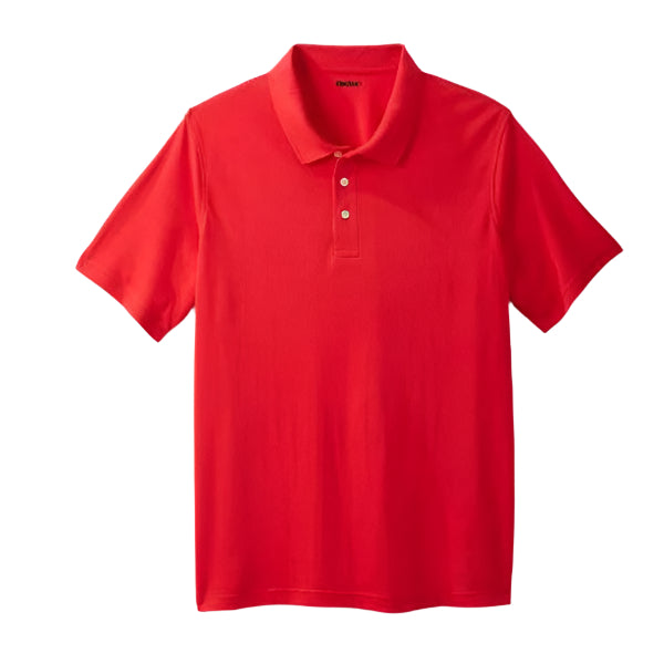 True Red Big & Tall Pique Cotton Polo Shirt with Ribbed Collar and Shrink-Less Fit