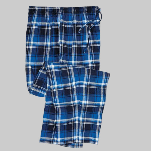 Twilight Flannel Plaid Pajama Pants for Big & Tall Men in Brushed Cotton