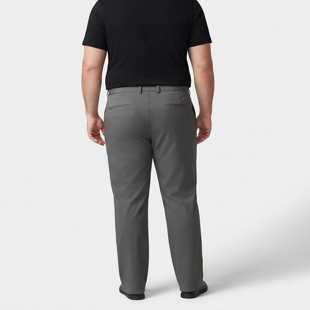 Steel Grey Cotton Chino Pants made from slightly stretchable cotton fabric.