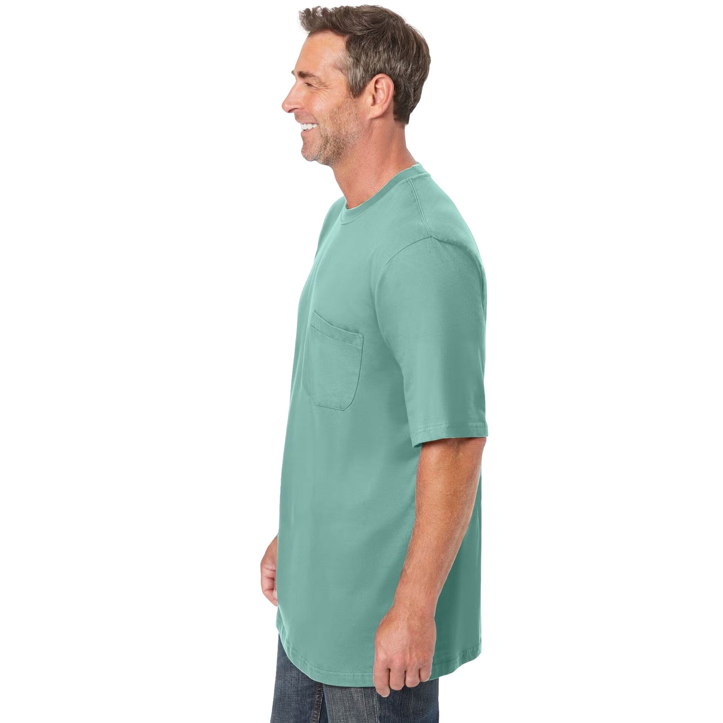 Vintage Green Pocket Crewneck T-Shirt PSM-9550