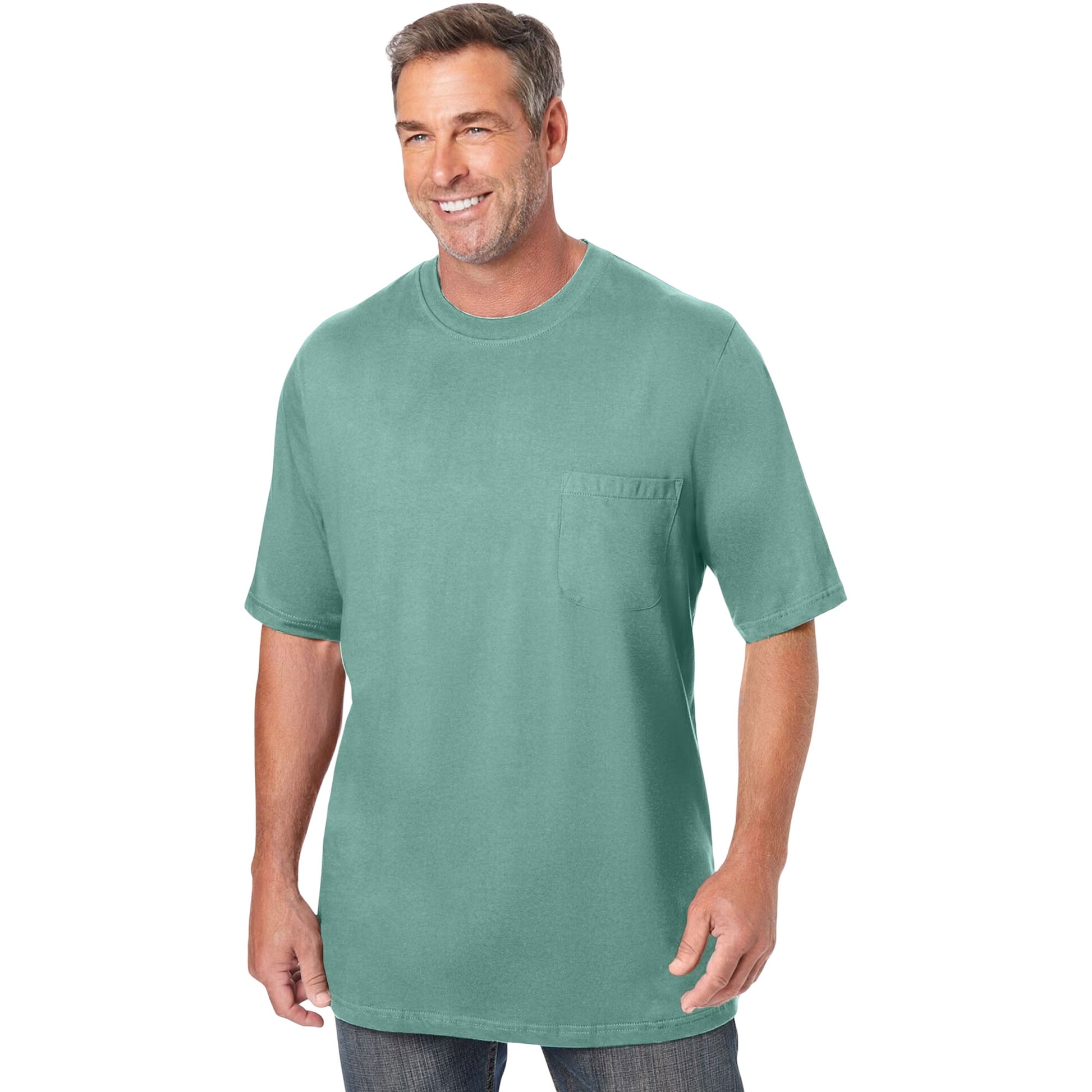 Vintage Green Pocket Crewneck T-Shirt