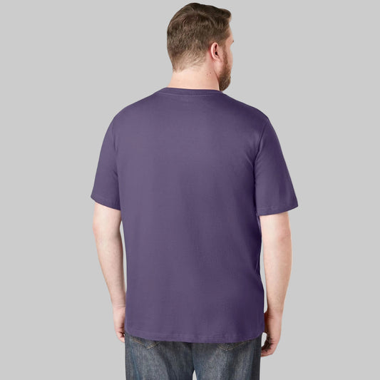 Vintage Purple Crewneck T-Shirt for big & tall men made with Shrink-Less™ cotton fabric