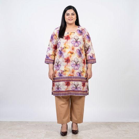 Violet Bloom 3-Piece Printed Lawn Suit PSW-11180