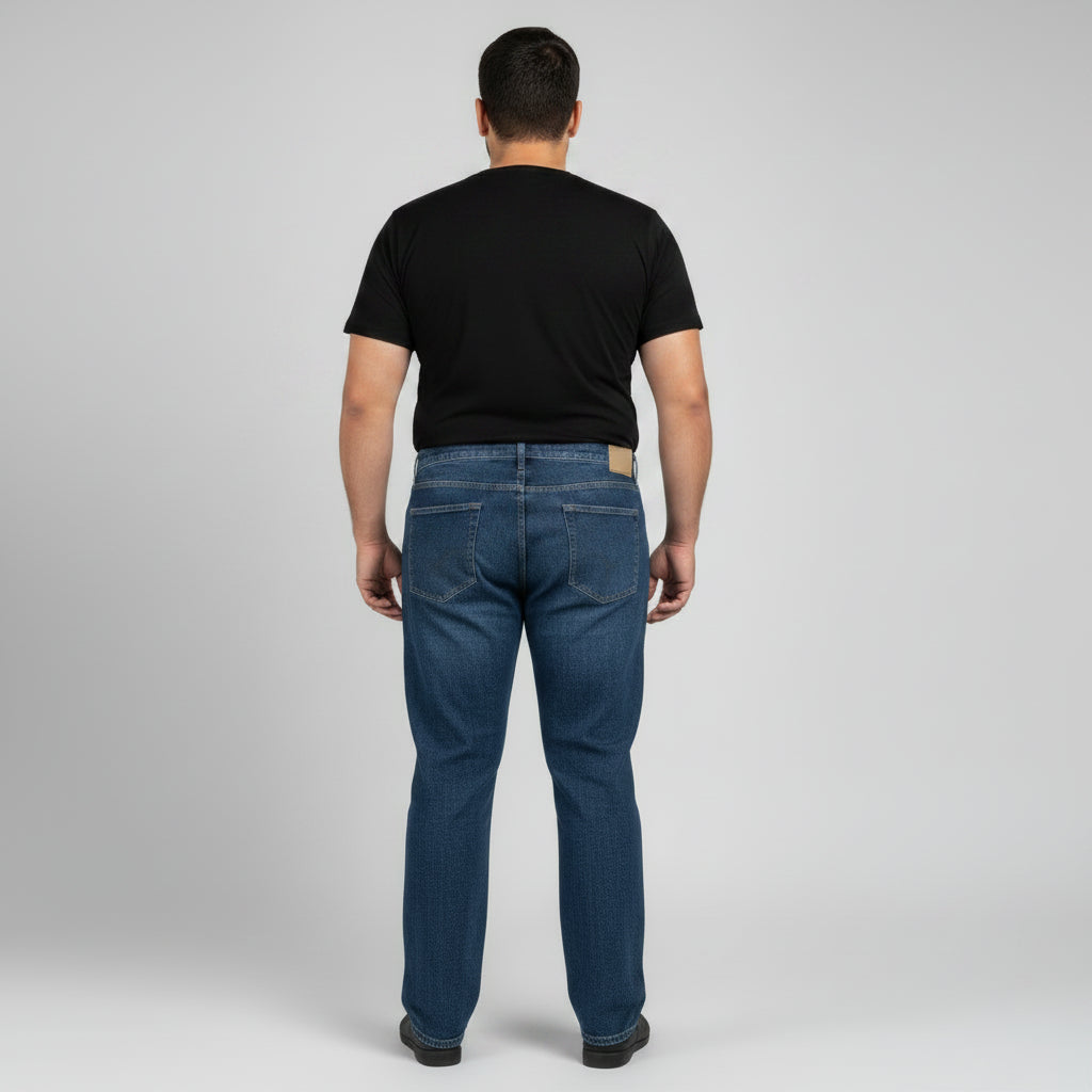 Vintage Wash Blue Denim Jeans PSM-11218