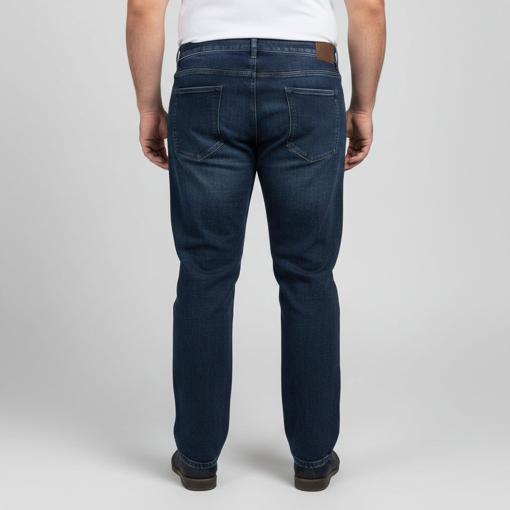 Classic Dark Indigo Straight-Fit Jeans PSM-11258