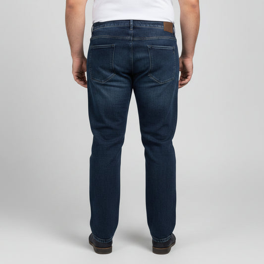 Classic Dark Indigo Straight-Fit Jeans PSM-11258