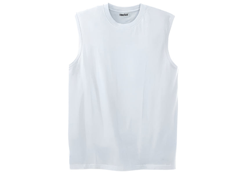 White Big & Tall Size Muscle T Shirt PSM-5553