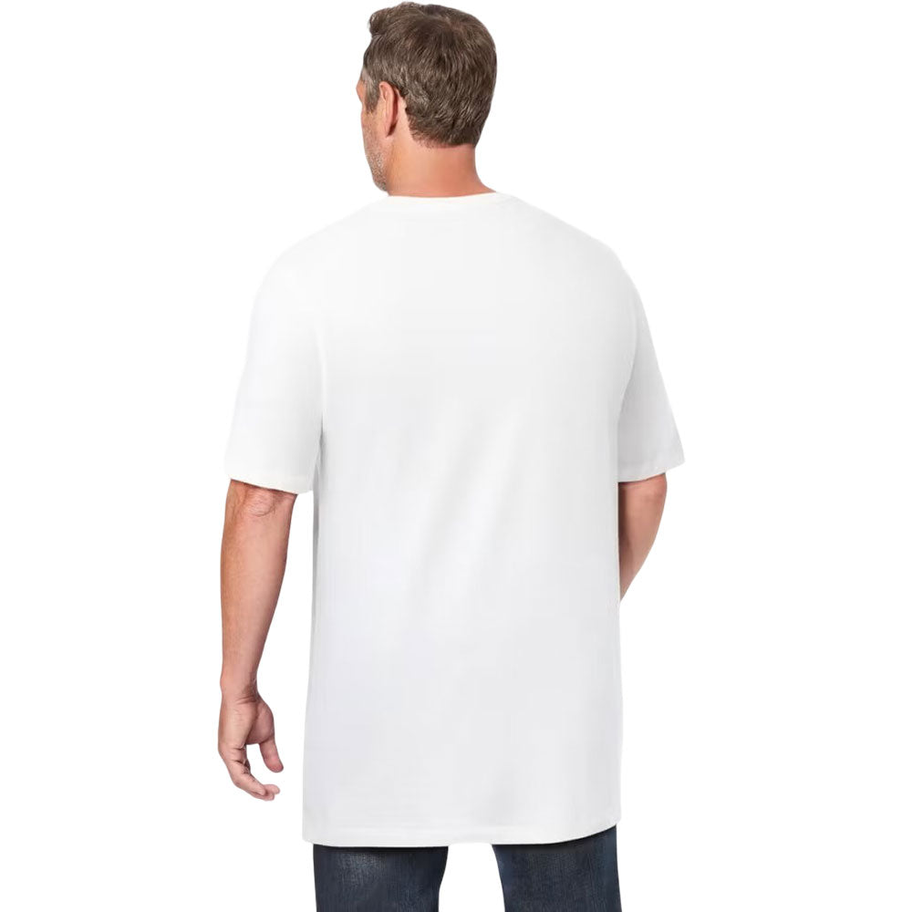 White Big & Tall Crewneck Cotton T-Shirt – Relaxed Fit Front View