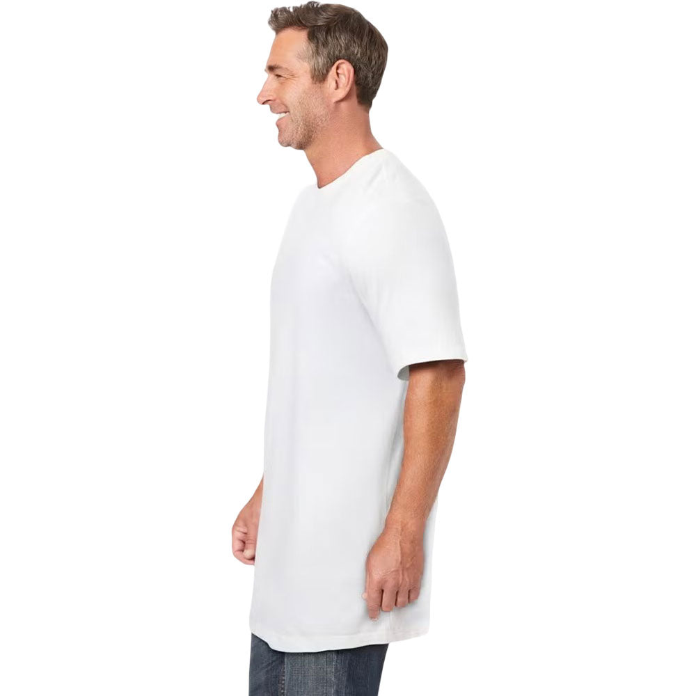 White Big & Tall Crewneck Cotton T-Shirt – Relaxed Fit Front View