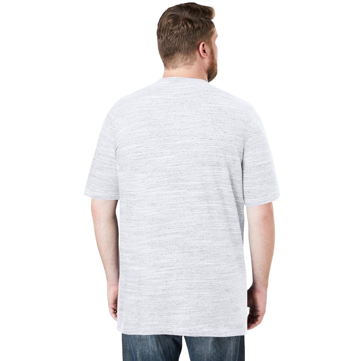 White Marl Big & Tall Pocket Crewneck T-Shirt