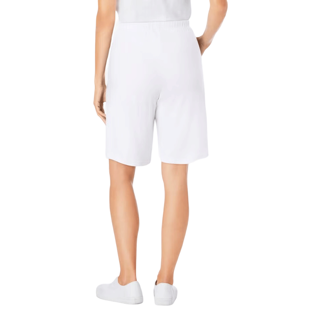 White Plus Size Women Knit Short PSW-9300