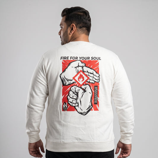White Big Size Noble Vandals Sweatshirt PSM-6951