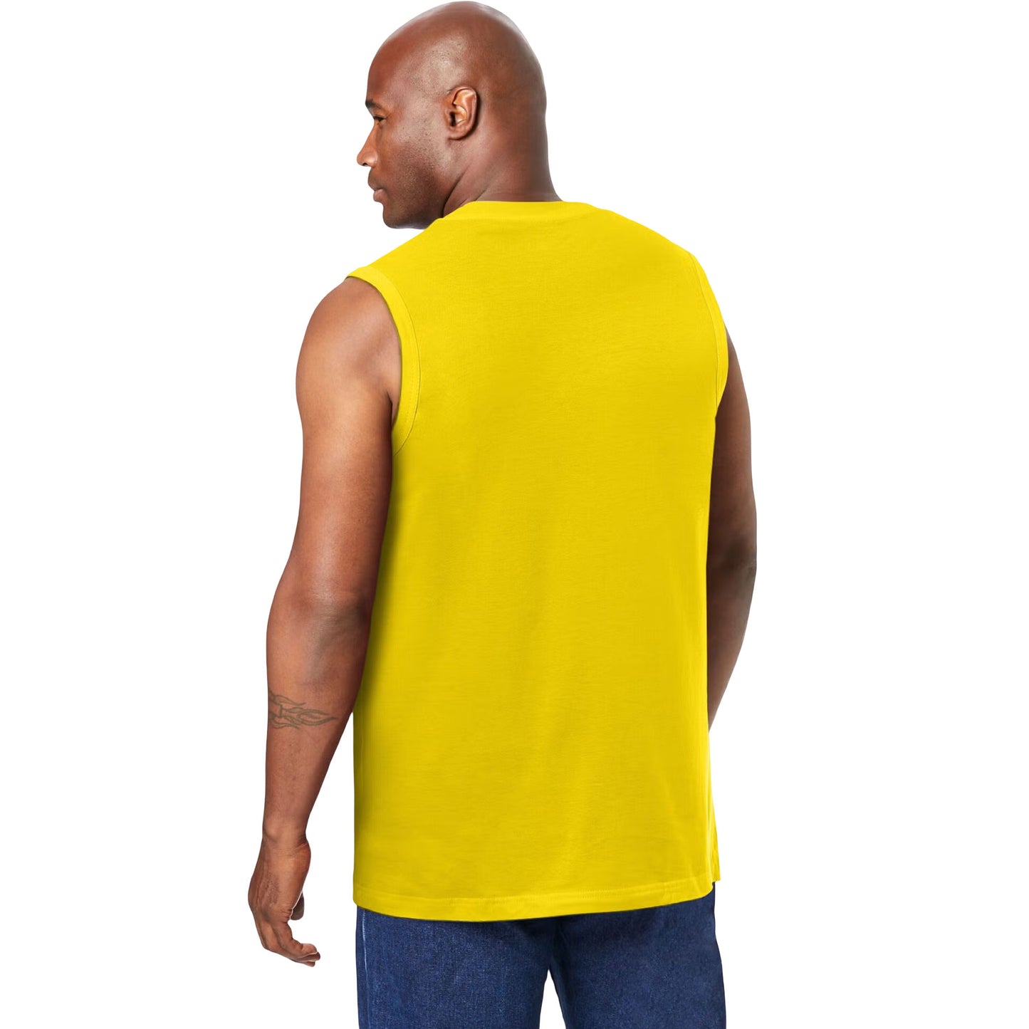 Yellow Big & Tall Muscle T-Shirt – Relaxed Fit for Plus Size