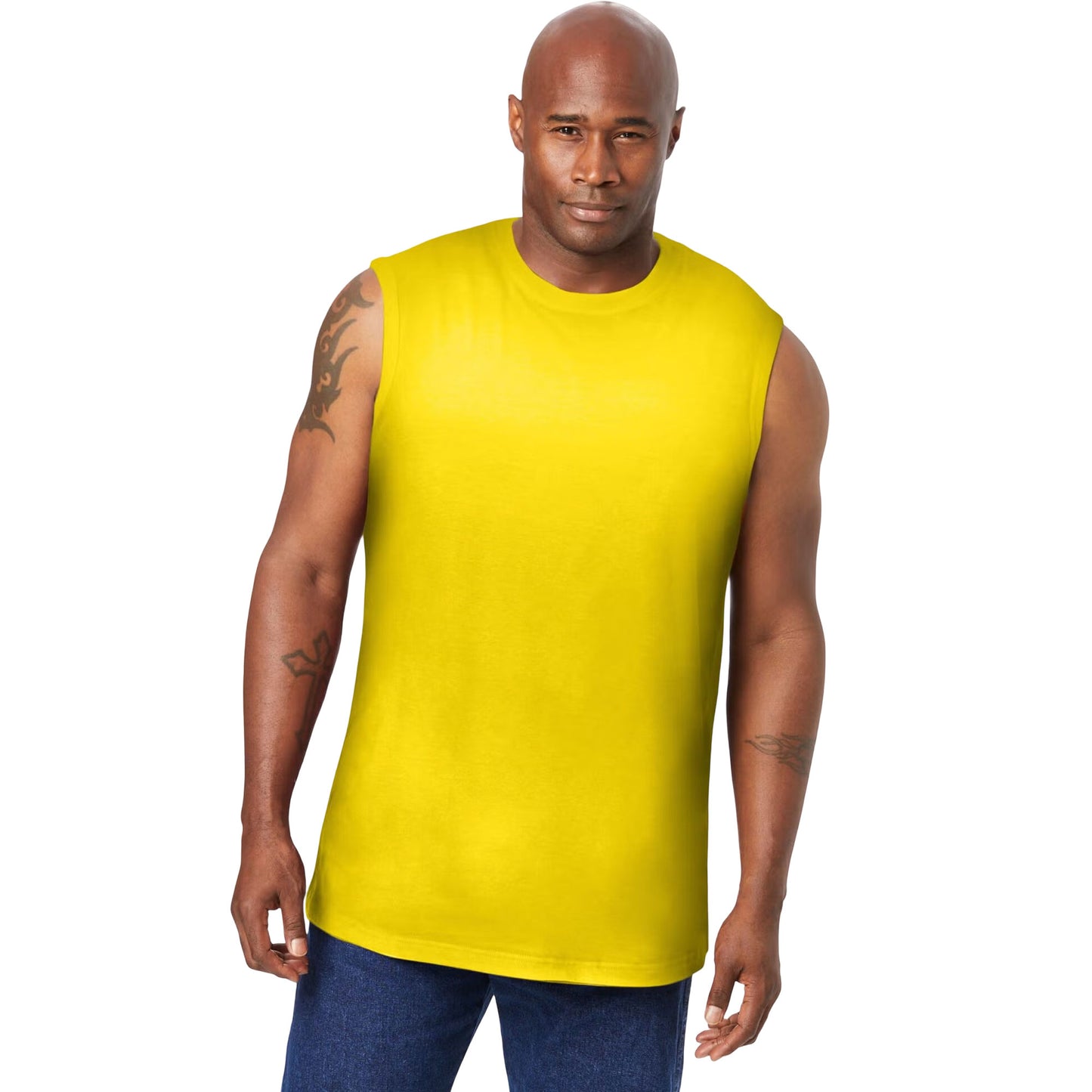 Yellow Big & Tall Muscle T-Shirt – Relaxed Fit for Plus Size