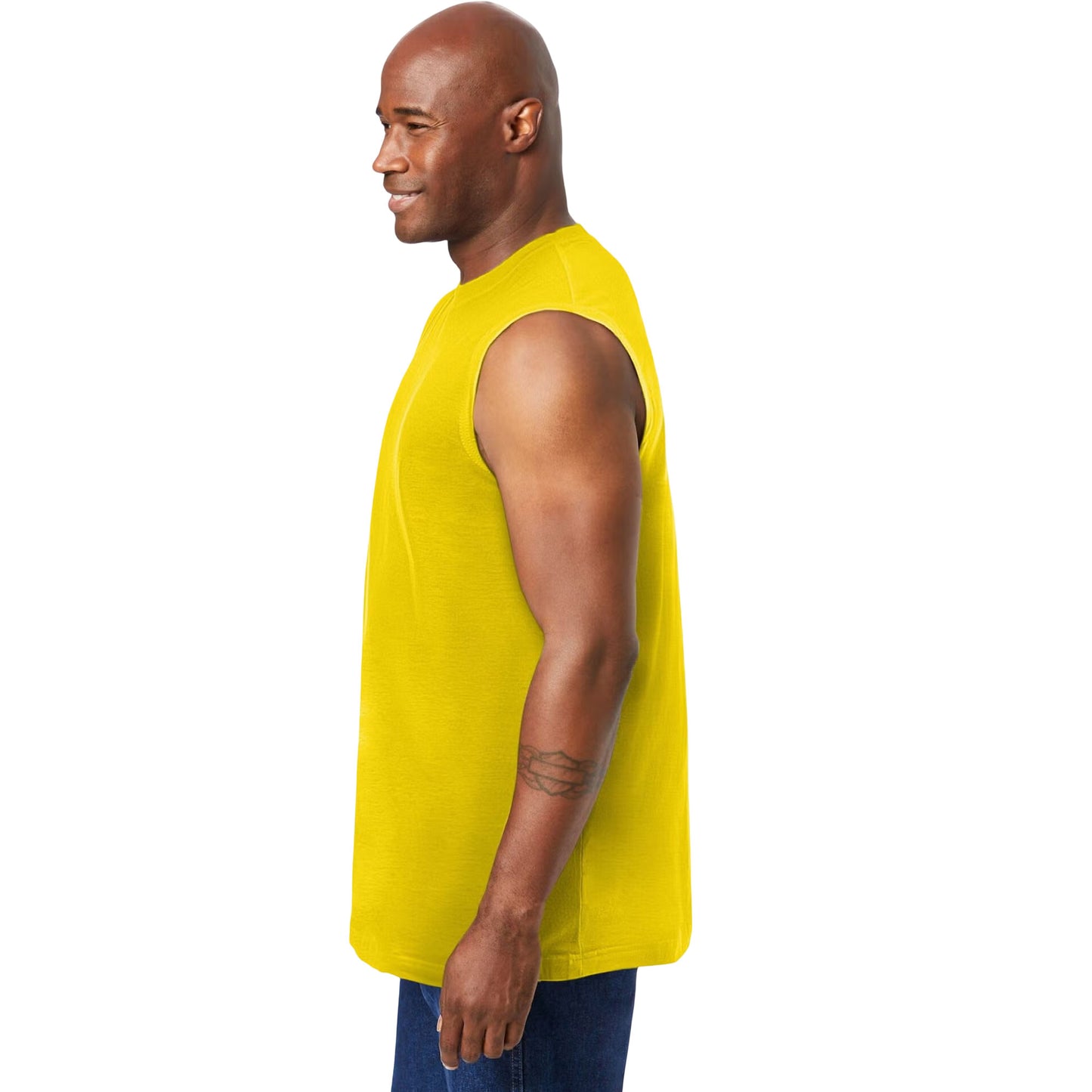 Yellow Big & Tall Muscle T-Shirt – Relaxed Fit for Plus Size