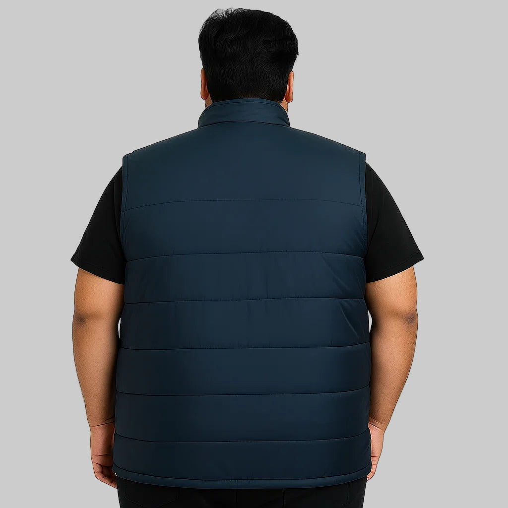 Midnight Trail Plus-Size Sleeveless Puffer Jacket PSM-8641