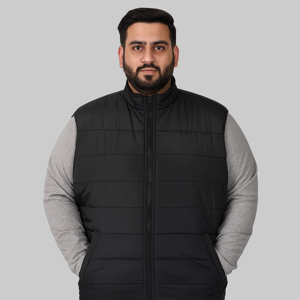 Shadow Peak Plus-Size Sleeveless Puffer Jacket PSM-8638