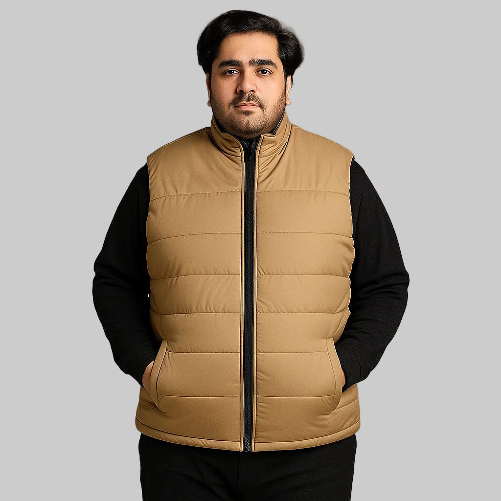 Desert Trail Plus-Size Sleeveless Puffer Jacket PSM-8643