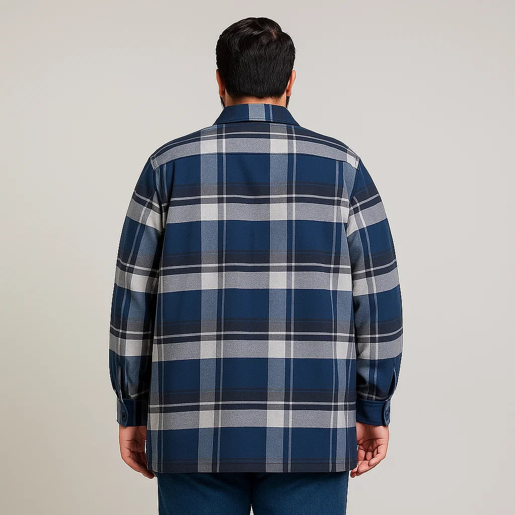 Random Plaid Color Flannel Big Size Quilted Shirt Jacket PSM-6296