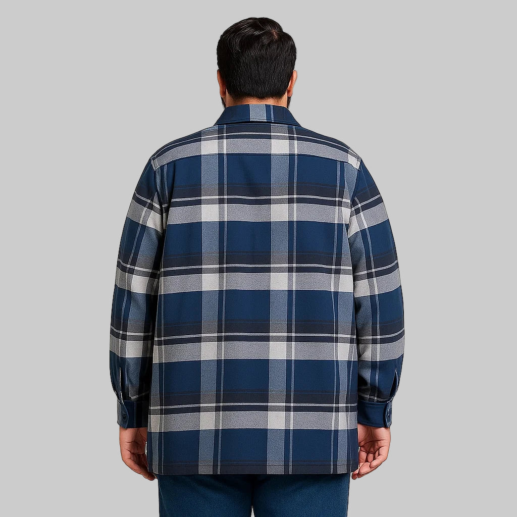 Random Plaid Color Flannel Big Size Quilted Shirt Jacket PSM-6296