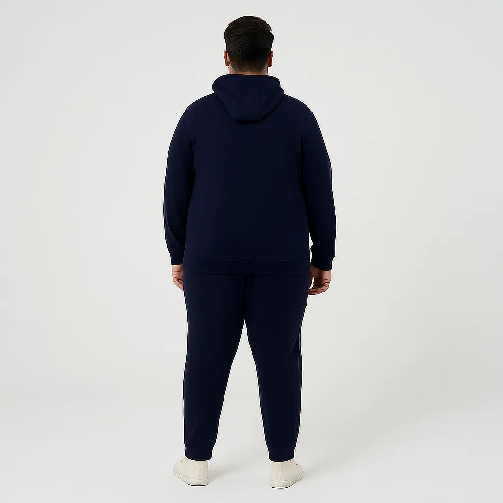 Midnight Ease Plus-Size Cotton Fleece Tracksuit PSM-8704