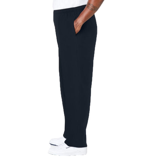 Plus-size lightweight cotton sweatpants with an adjustable drawstring waistband, open bottom, and relaxed fit for ultimate comfort.