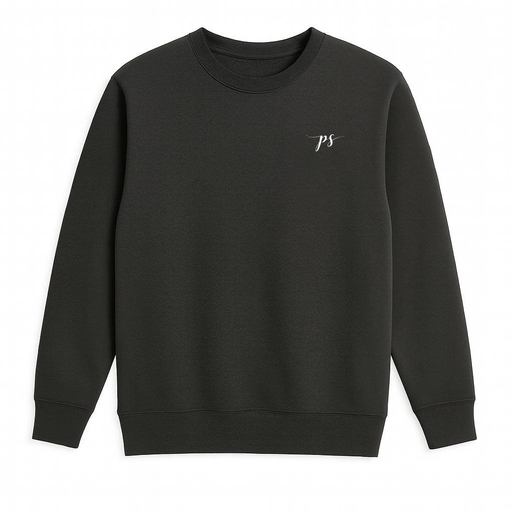 Charcoal Fleece Crewneck Plus Size Sweatshirt PSM-9962