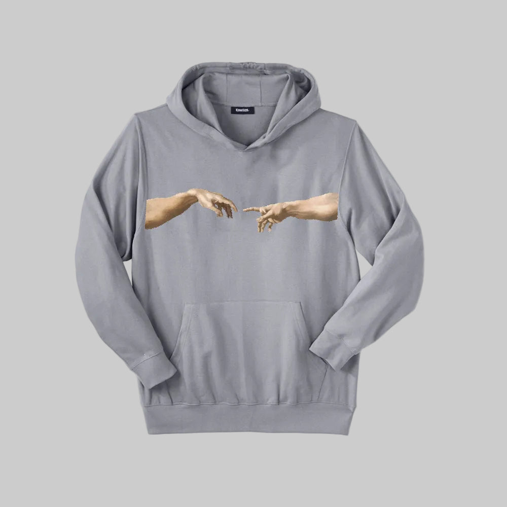 Divine Touch Big and Tall Grey Hoodie PSM-8605