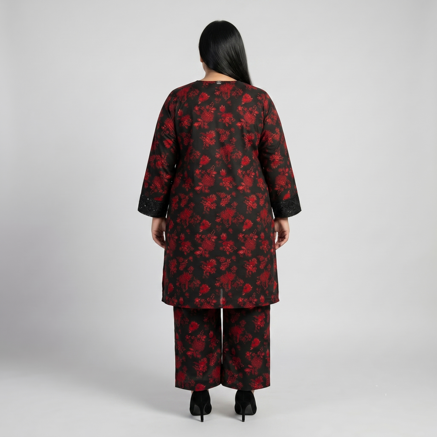Crimson Noir Luxe – 3 Piece Premium Lawn Suit PSW-11222