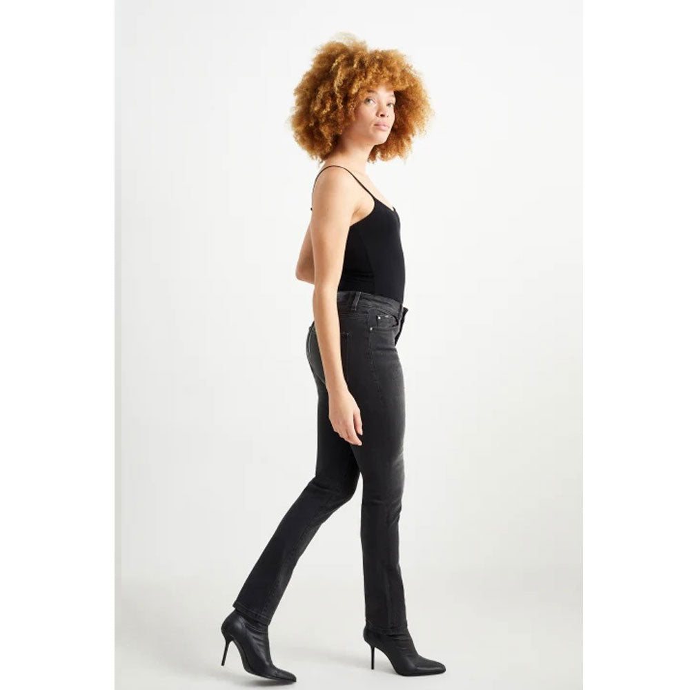 Light Blue Ribbed Mid-Waist Skinny Plus-Size Jeans PSW-8780