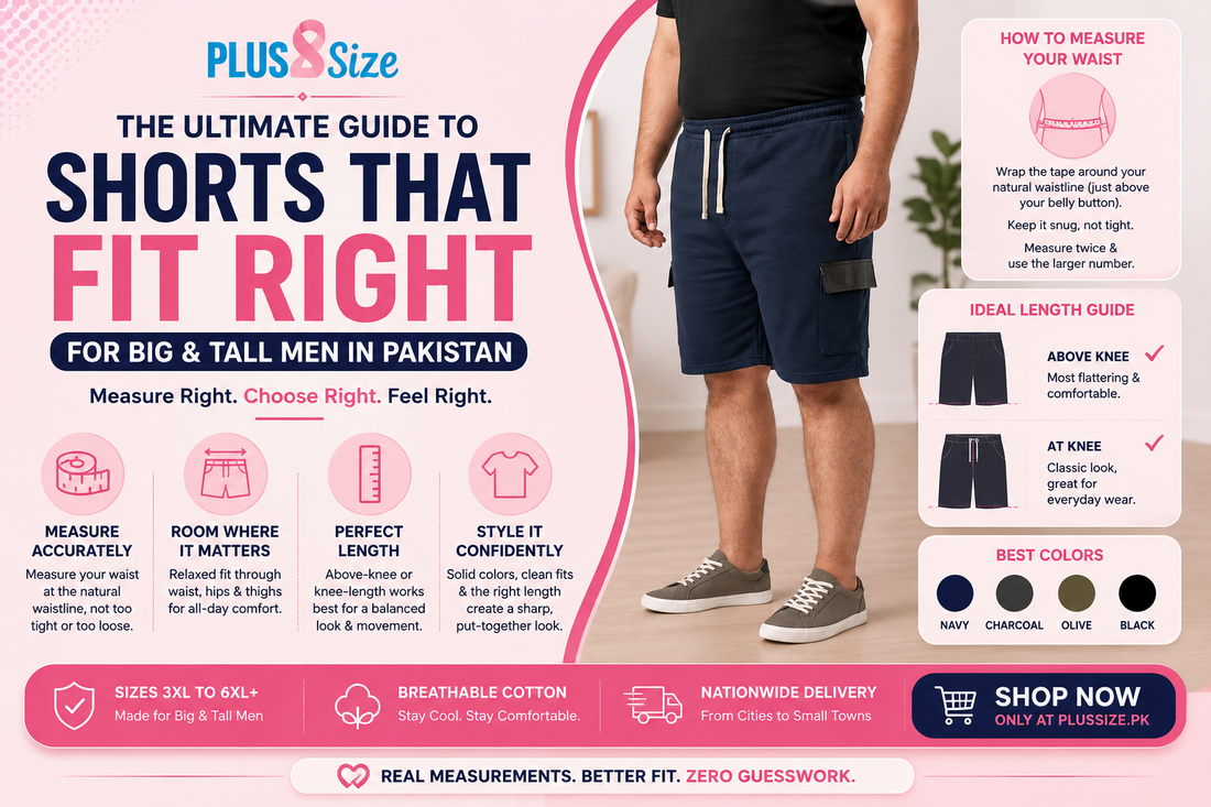 How to Find Your Correct Shorts Size as a Plus Size Man | Plussize.pk