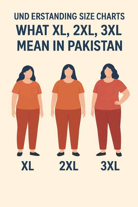 Understanding Size Charts What XL, 2XL, 3XL Mean in Pakistan