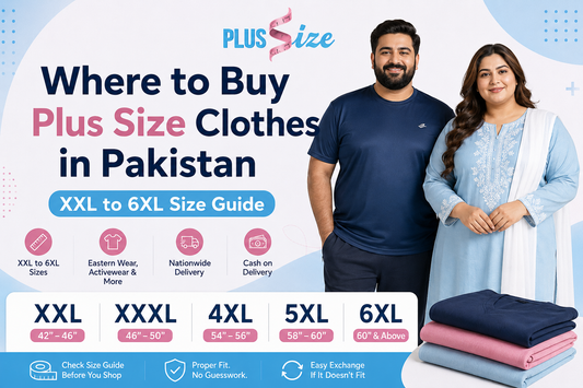 Plus size clothing collection in Pakistan from XXL to 6XL | Plussize.pk