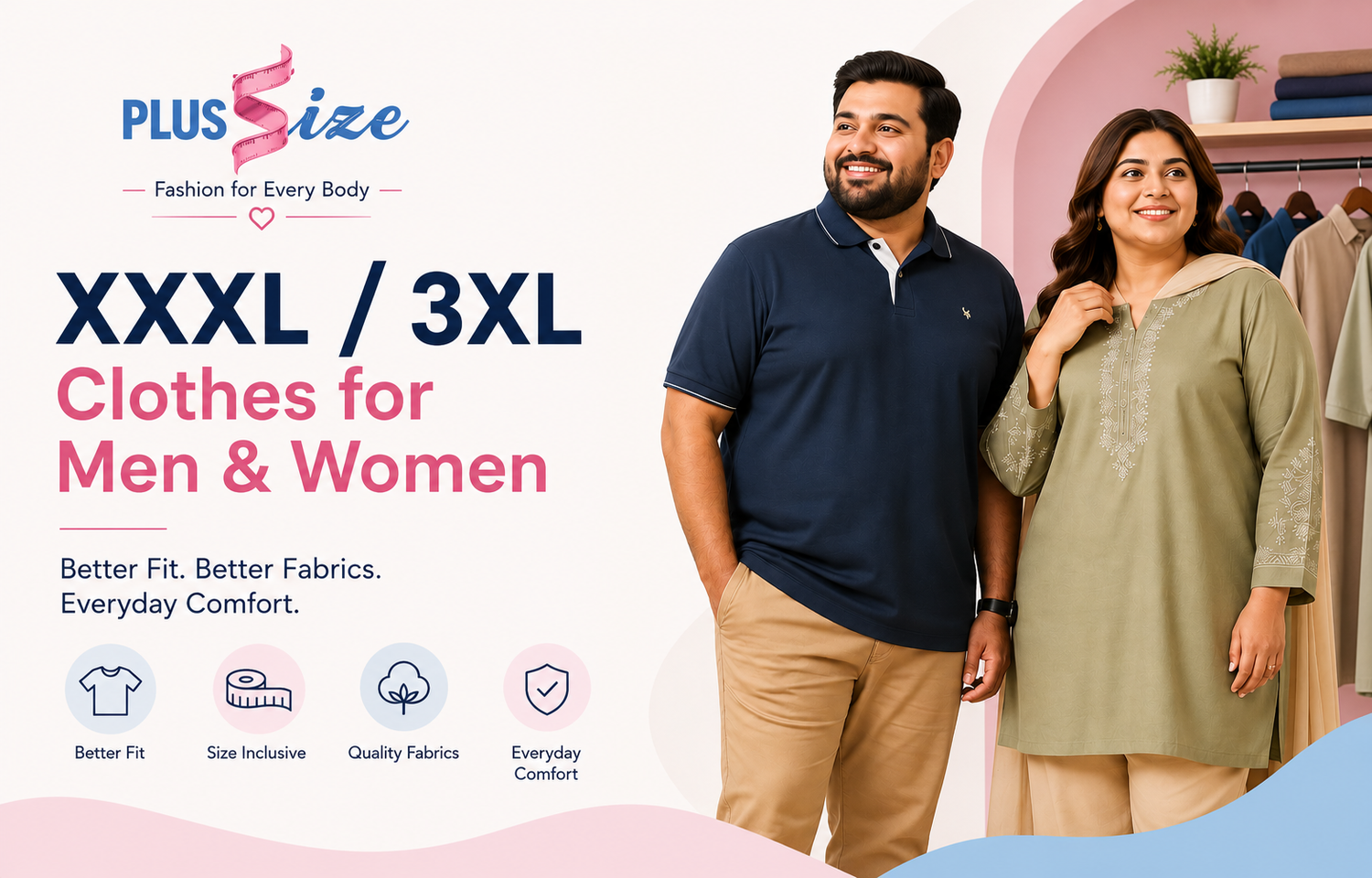 XXXL 3XL Plus Size Clothes in Pakistan – Men & Women - Plussize.pk