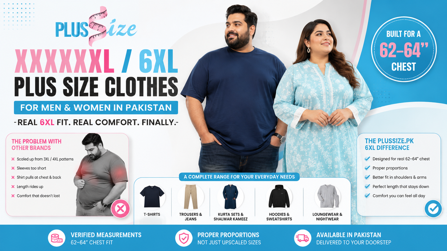 XXXXXXL  6XL Plus Size Clothes in Pakistan – Men & Women | Plussize.pk